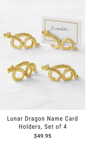 Lunar Dragon Name Card Holders, Set of 4 - $49.95