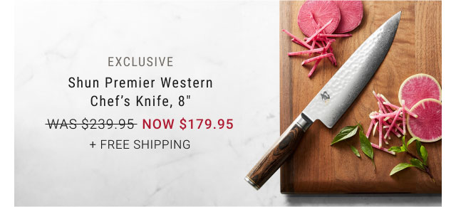 Shun Premier Western Chef’s Knife, 8" - NOW $179.95 + free shipping