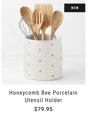 Honeycomb Bee Porcelain Utensil Holder - $79.95