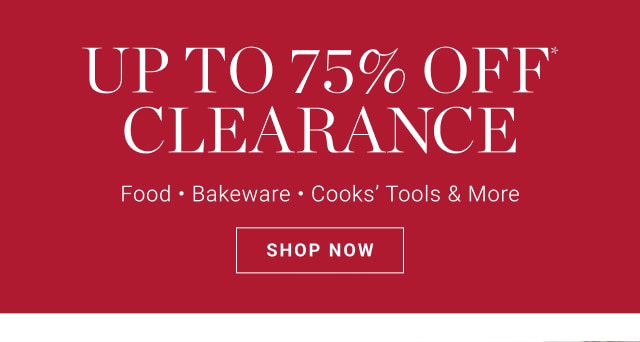 up to 75% off* clearance - shop now