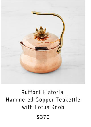 Ruffoni Historia Hammered Copper Teakettle with Lotus Knob - $370