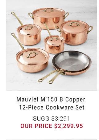 Mauviel M’150 B Copper 12-Piece Cookware Set - $2,299.95