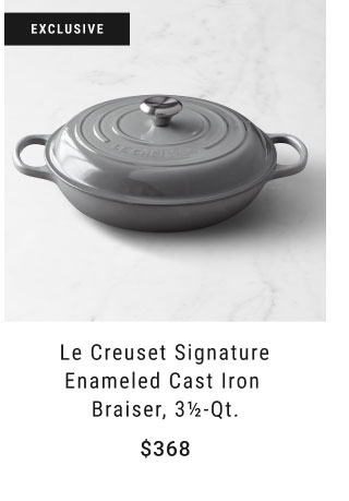 Le Creuset Signature Enameled Cast Iron braiser, 3½-qt. - $368