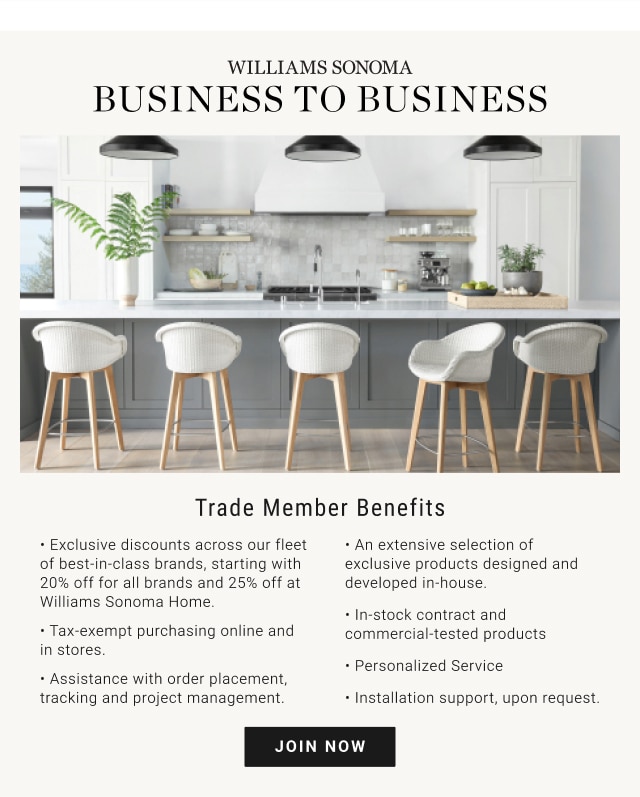 Williams Sonoma Business to Business - Join Now