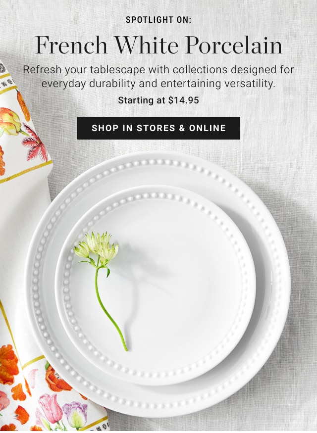 Spotlight on: French White Porcelain - shop in stores & online