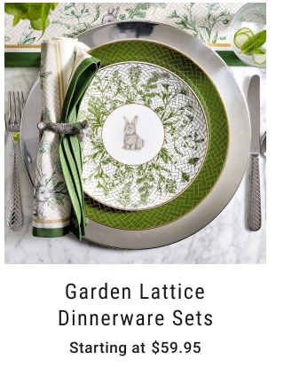 Garden Lattice Dinnerware Sets Starting at $59.95