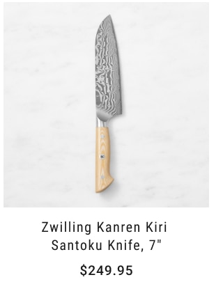 Zwilling Kanren Kiri Santoku Knife, 7" $249.95