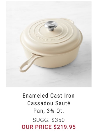 Enameled Cast Iron Cassadou Sauté Pan, 3¾-Qt. our price $219.95