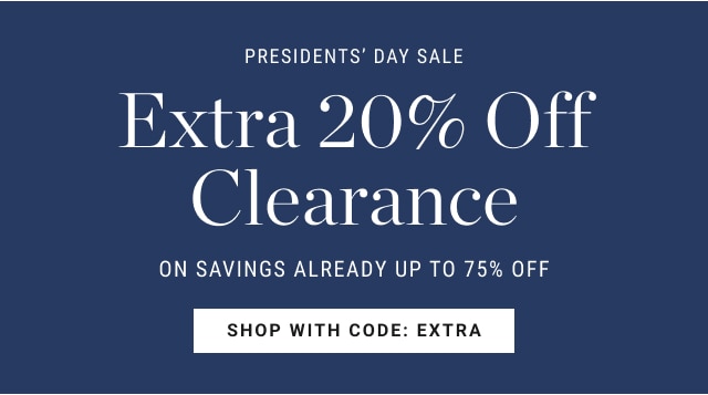 Extra 20% Off Clearance - Shop with code: extra