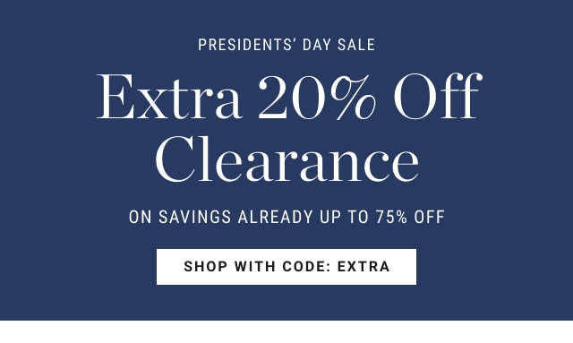 Extra 20% Off Clearance - Shop with code: extra