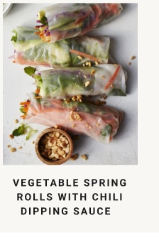 Vegetable Spring Rolls with Chili Dipping Sauce