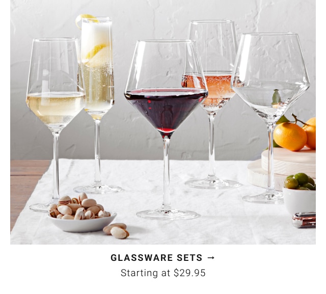 Glassware Sets - Starting at $29.95