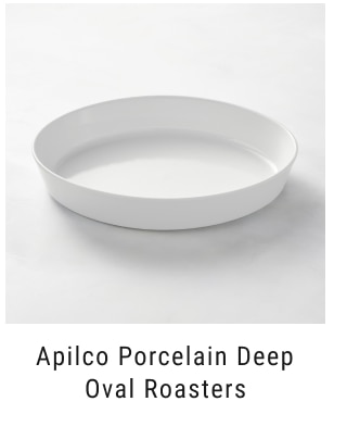 Apilco Porcelain Deep Oval Roasters