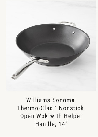 Williams Sonoma Thermo-Clad Nonstick Open Wok with Helper Handle, 14