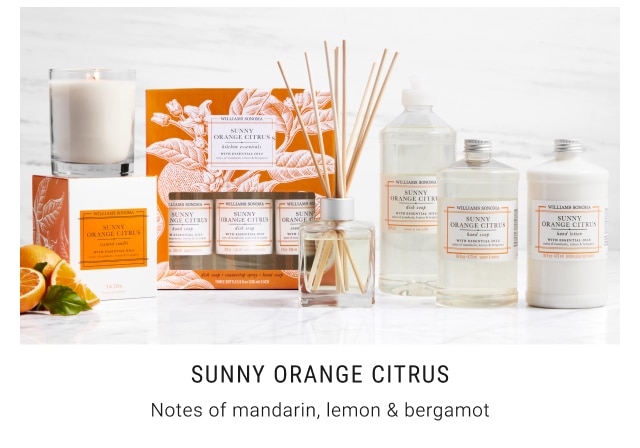 Sunny Orange Citrus Notes of mandarin, lemon & bergamot