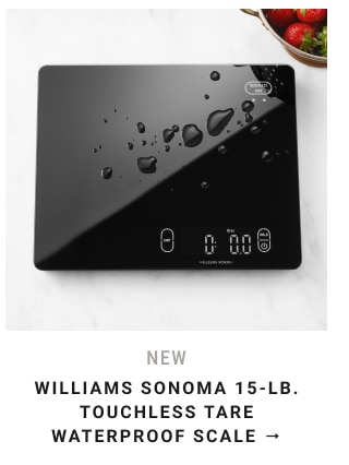 New - Williams Sonoma 15-Lb. Touchless Tare Waterproof Scale