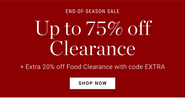 Up to 75% off Clearance - shop now