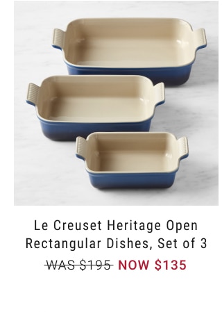 Le Creuset Heritage Open Rectangular Dishes, Set of 3 - $135