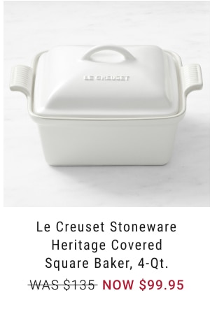 Le Creuset Stoneware Heritage Covered Square Baker, 4-Qt. - $99.95