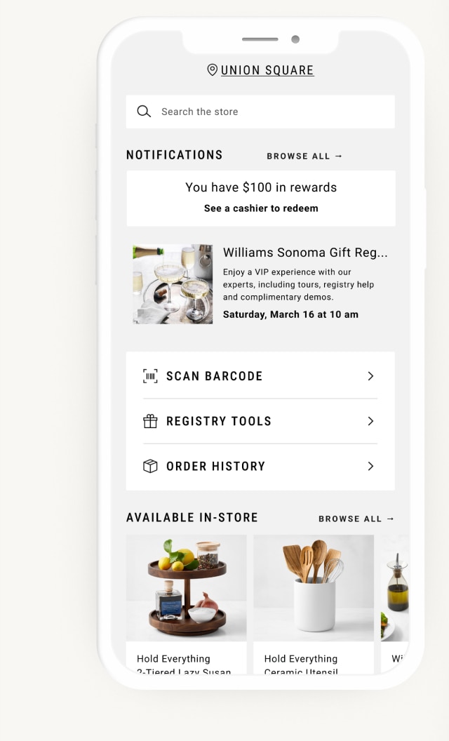 Manage and create your registry on the go