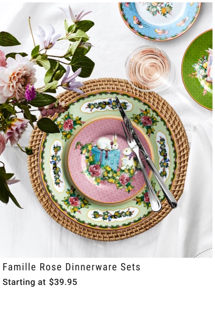 Famille Rose Dinnerware Sets Starting at $39.95