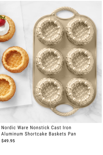 Nordic Ware Nonstick Cast Iron Aluminum Shortcake Baskets Pan $49.95