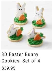 3D Easter Bunny Cookies, Set of 4 $39.95