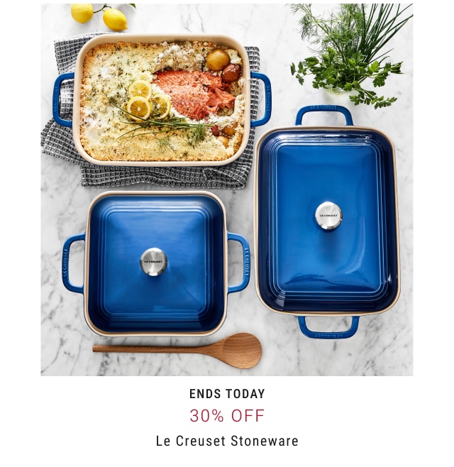 Ends today - 30% Off Le Creuset Stoneware