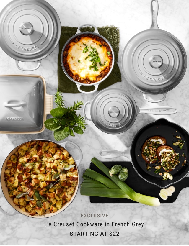 Exclusive - Le Creuset Cookware in French Grey Starting at $22