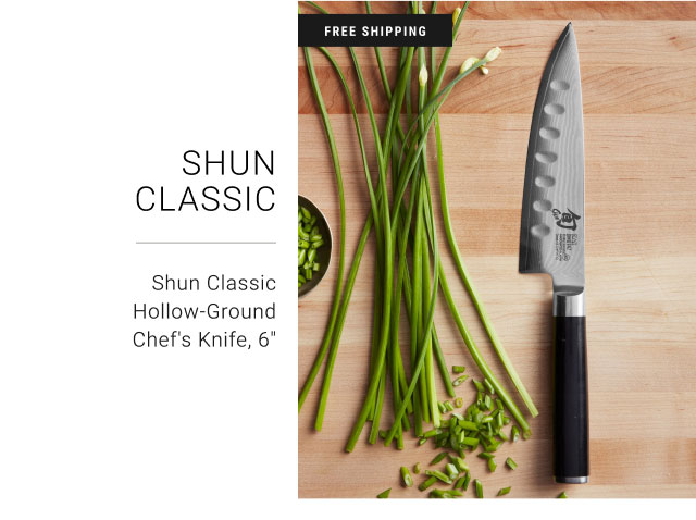 Shun Classic: Shun Classic Hollow-Ground Chef's Knife, 6"