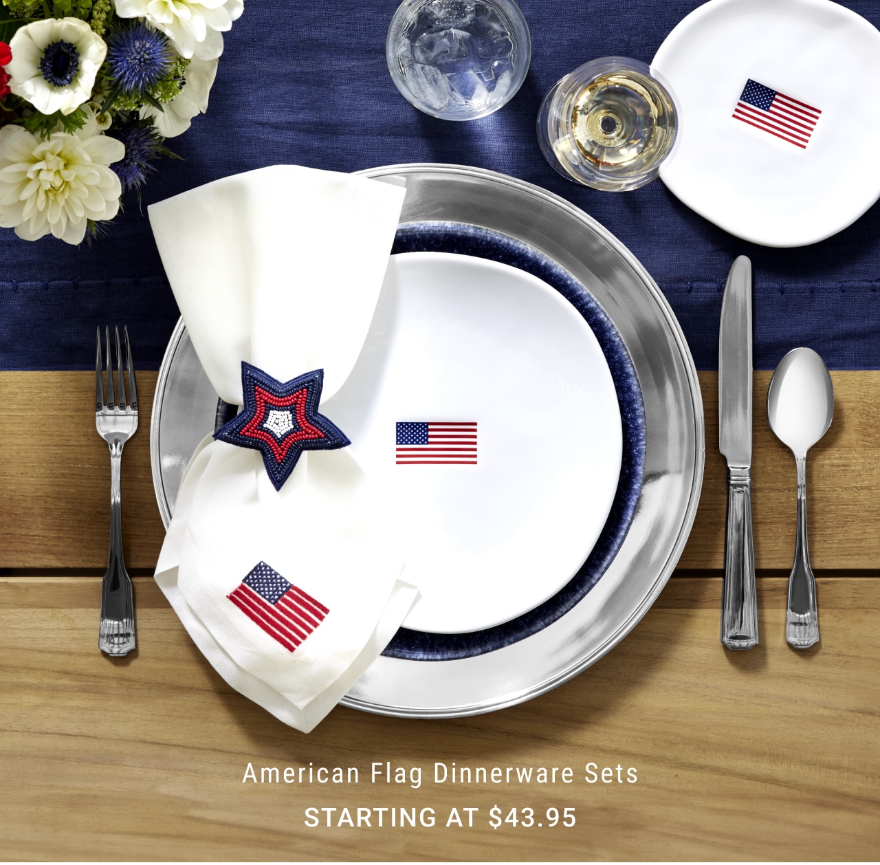 American Flag Dinnerware Sets Starting at $43.95
