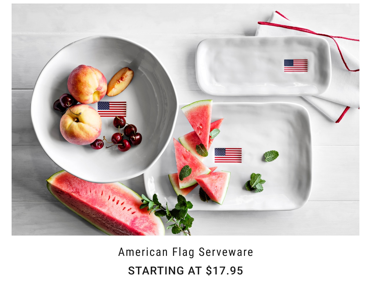 American Flag Serveware Starting at $17.95