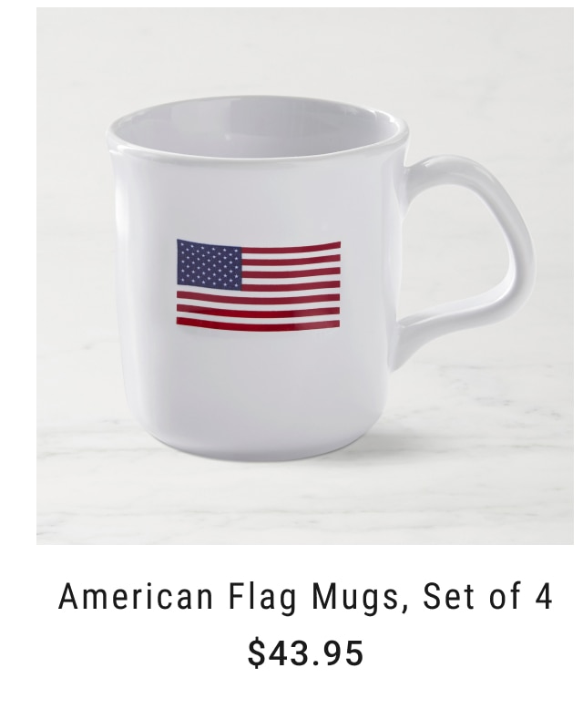 American Flag Mugs, Set of 4 $43.95