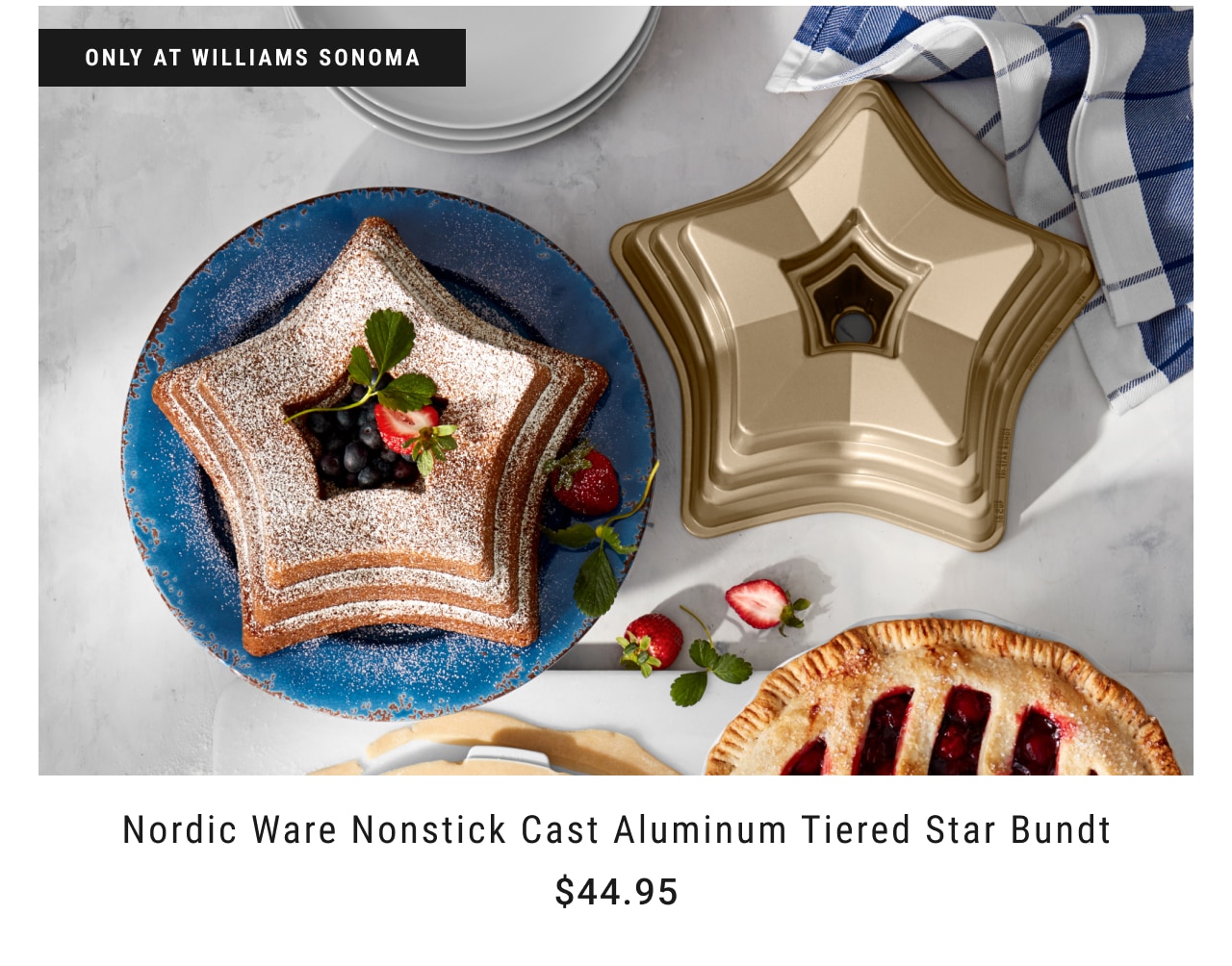 Nordic Ware Nonstick Cast Aluminum Tiered Star Bundt $44.95