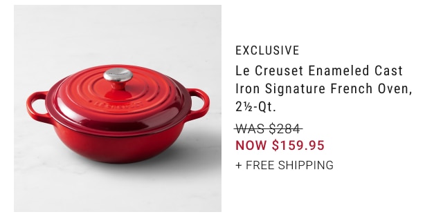 EXCLUSIVE - Le Creuset Enameled Cast Iron Signature French Oven, 2½-Qt. NOW $159.95 + free shipping