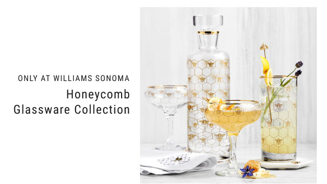 ONLY AT WILLIAMS SONOMA Honeycomb Glassware Collection