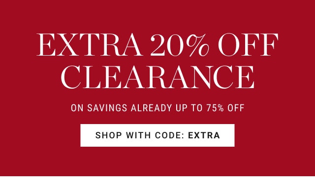 Extra 20% off clearance shop with code: EXTRA