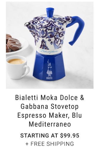 Bialetti Moka Dolce & Gabbana Stovetop Espresso Maker, Blu Mediterraneo Starting at $99.95 + Free Shipping