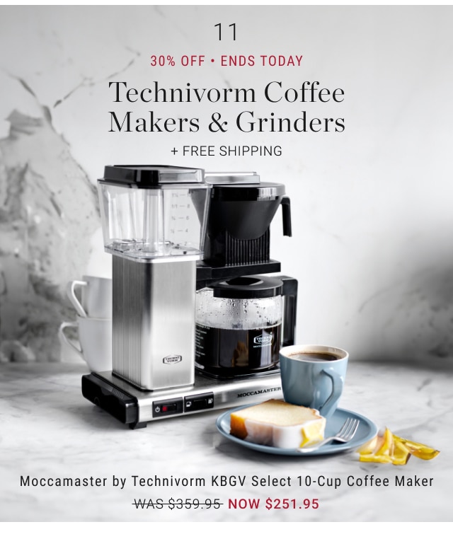 11 Technivorm Coffee Makers & Grinders - Moccamaster by Technivorm KBGV Select 10-Cup Coffee Maker NOW $251.95