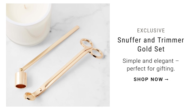 EXCLUSIVE - Snuffer and Trimmer Gold Set - shop now