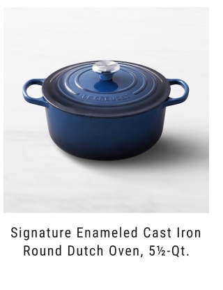 Signature Enameled Cast Iron Round Dutch Oven, 5½-Qt.