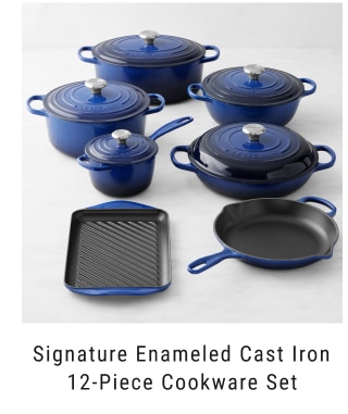 Signature Enameled Cast Iron 12-Piece Cookware Set