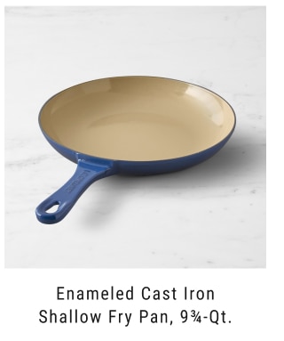 Enameled Cast Iron Shallow Fry Pan, 9¾-Qt.