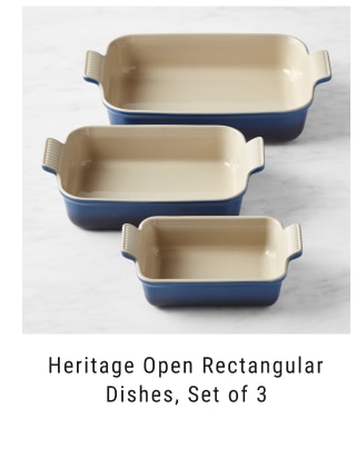 Heritage Open Rectangular Dishes, Set of 3