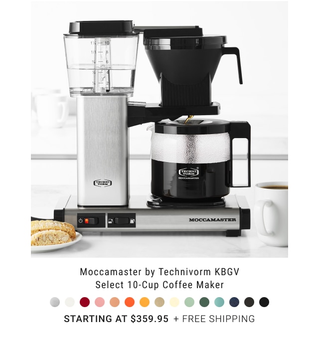 Moccamaster by Technivorm KBGV Select 10-Cup Coffee Maker starting at $359.95 + free shipping