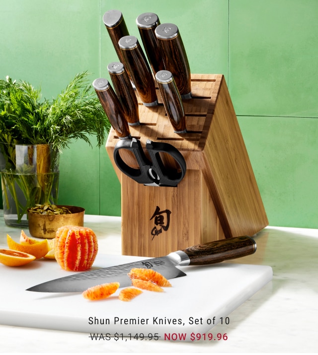 Shun Premier Knives, Set of 10 NOW $919.96