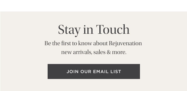 Stay in Touch - Join Our email list