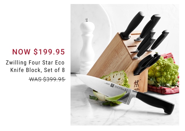 NOW $199.95 Zwilling Four Star Eco Knife Block, Set of 8