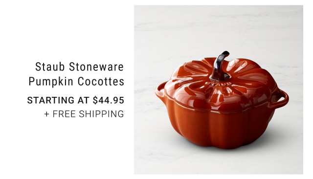 Staub Stoneware Pumpkin Cocottes Starting at $44.95 + FREE SHIPPING