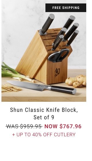 Shun Classic Knife Block, Set of 9 - Now $767.96 + Up To 40% Off Cutlery